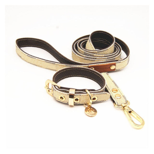 Leather Necklace Leash Set for Small Dogs