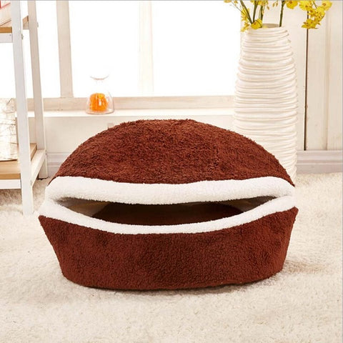 Warm Cat Dog House Hamburger bed