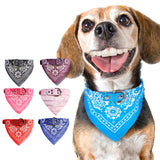 Adjustable Dog Bandana Leather Printed