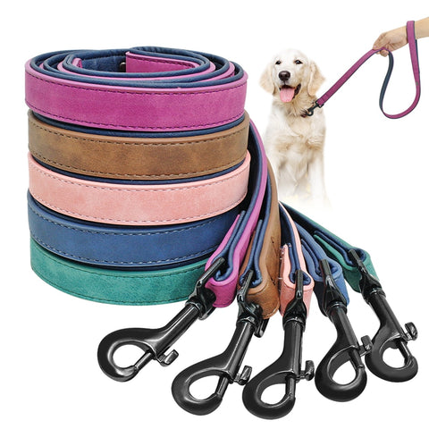 Leather Lead Rope Belt For Small Medium Large Dogs